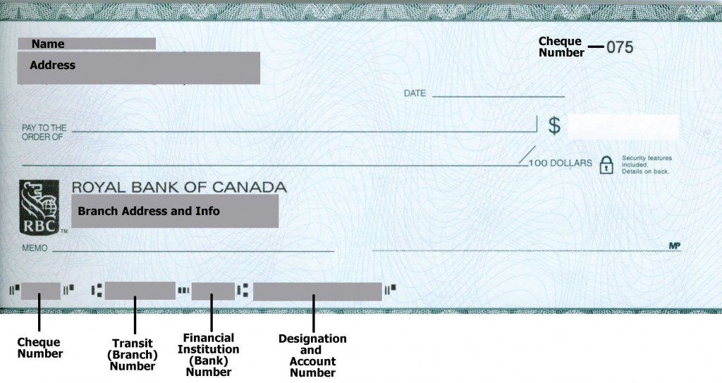 RBC Sample Cheque